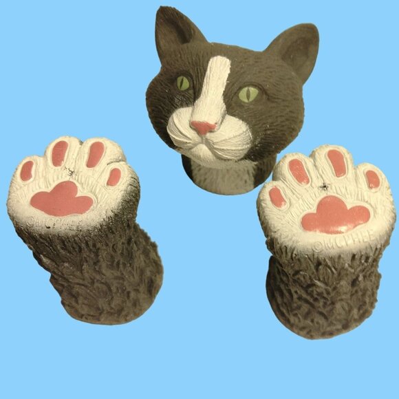 handicat Black Cat Finger Puppet Head Paws - Picture 3 of 6
